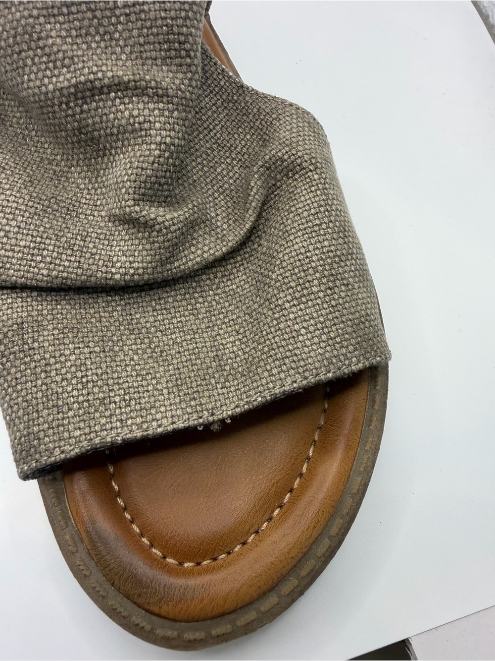 Blowfish Taupe Open-Toe Ankle Wrap Sandals with Brown Straps - Picture 8 of 8